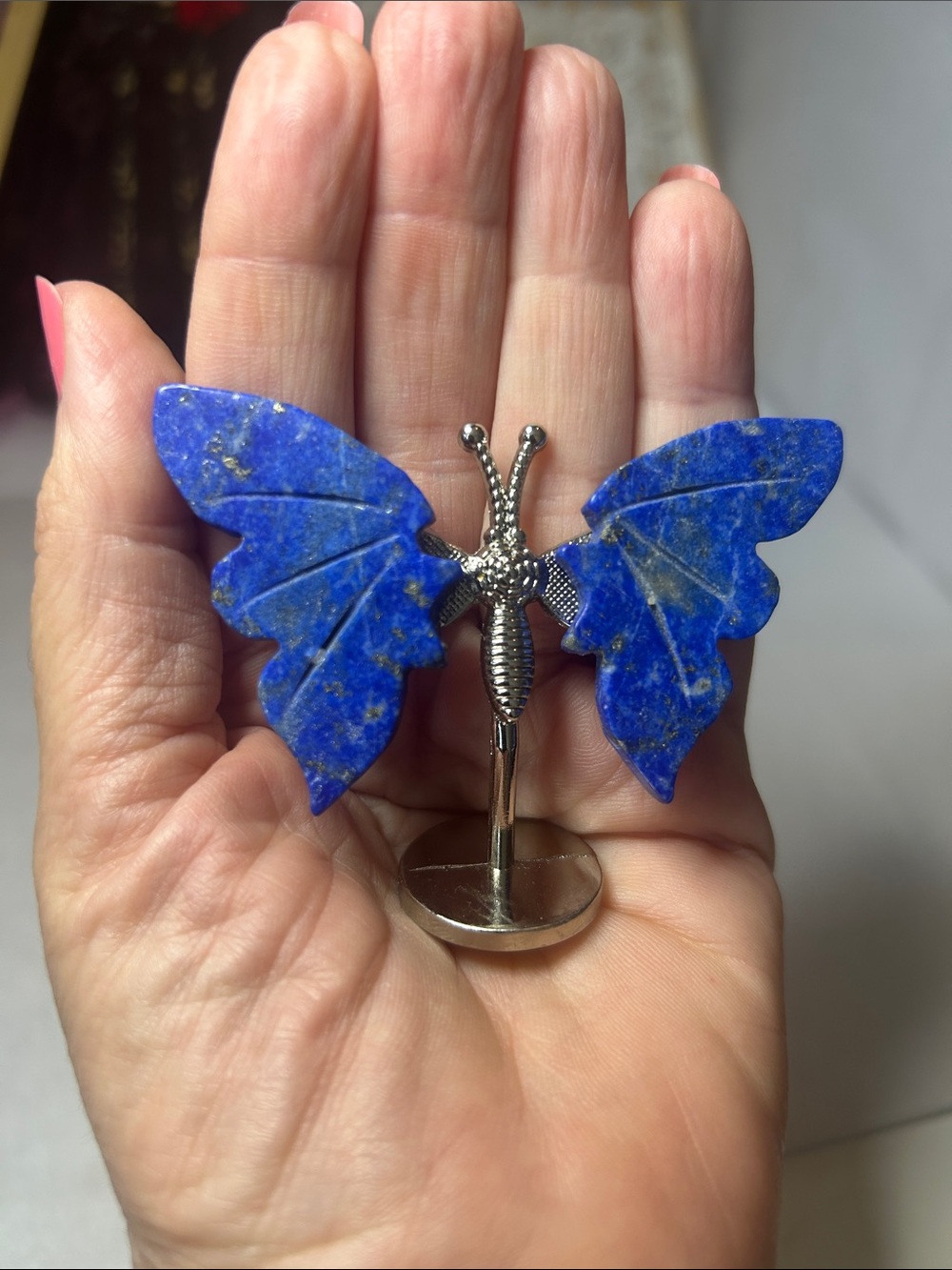 Blue Lapis Butterfly Accent Figurine - Decorative Home Accent